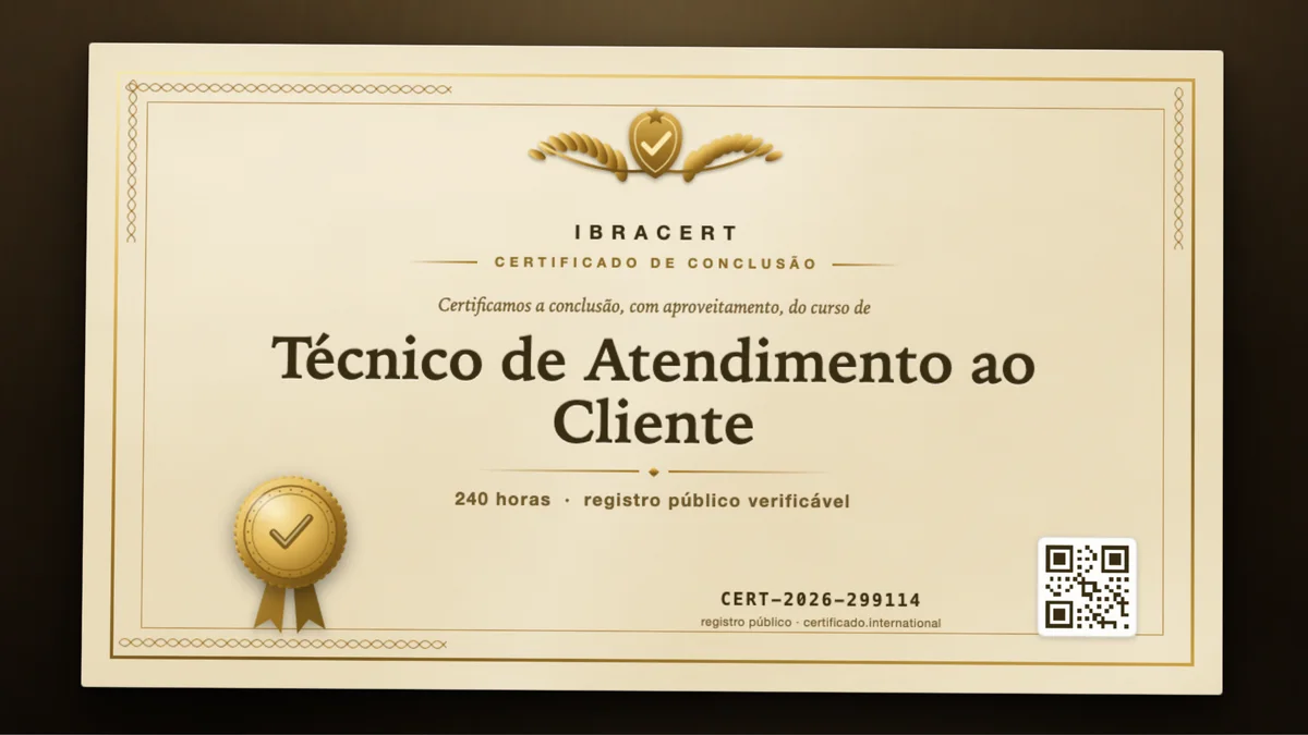 Capa do curso Técnico de Atendimento ao Cliente