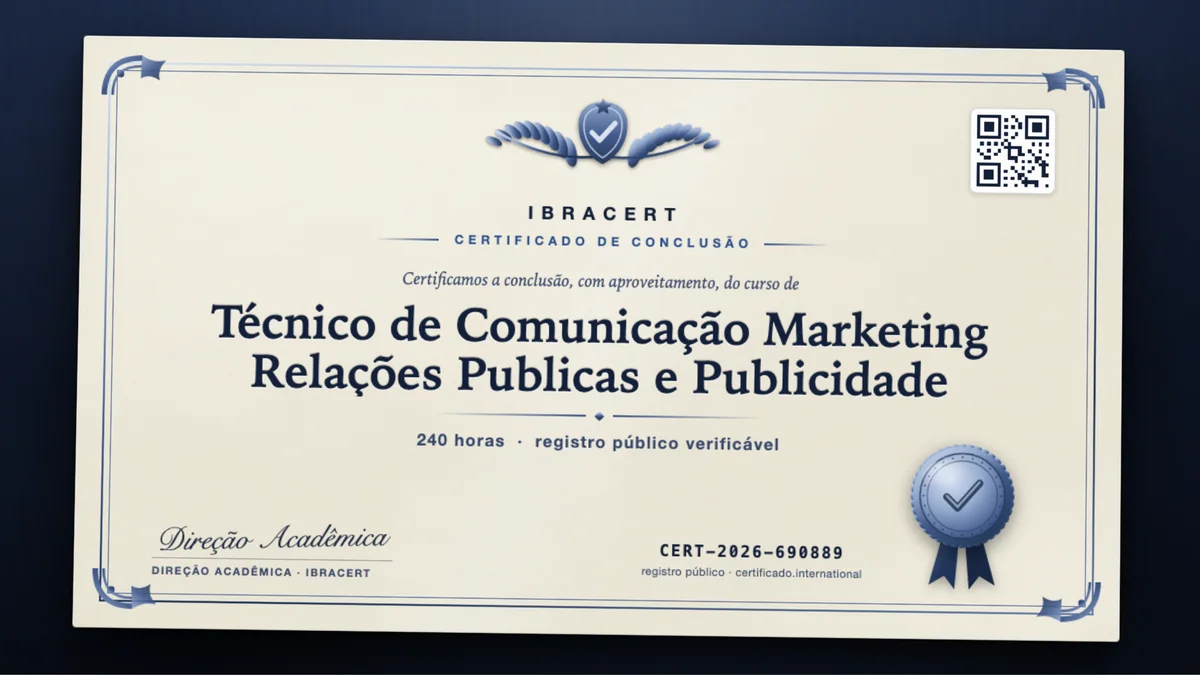 Capa do curso Técnico de Comunicação Marketing Relações Publicas e Publicidade