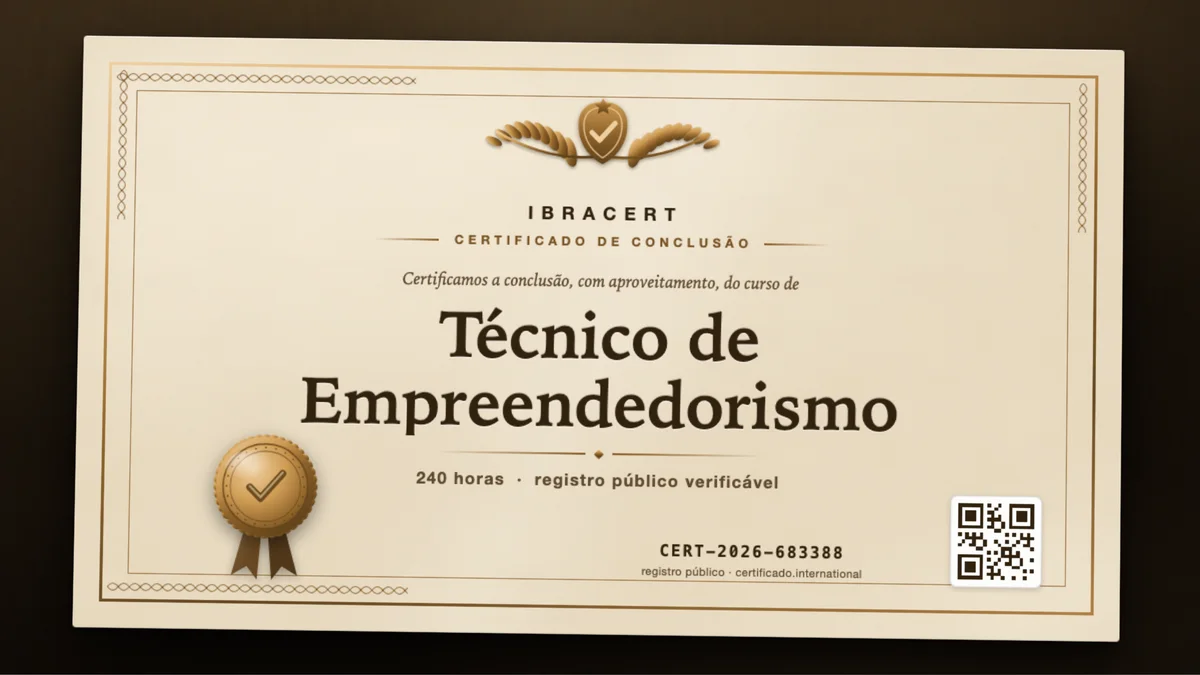 Capa do curso Técnico de Empreendedorismo