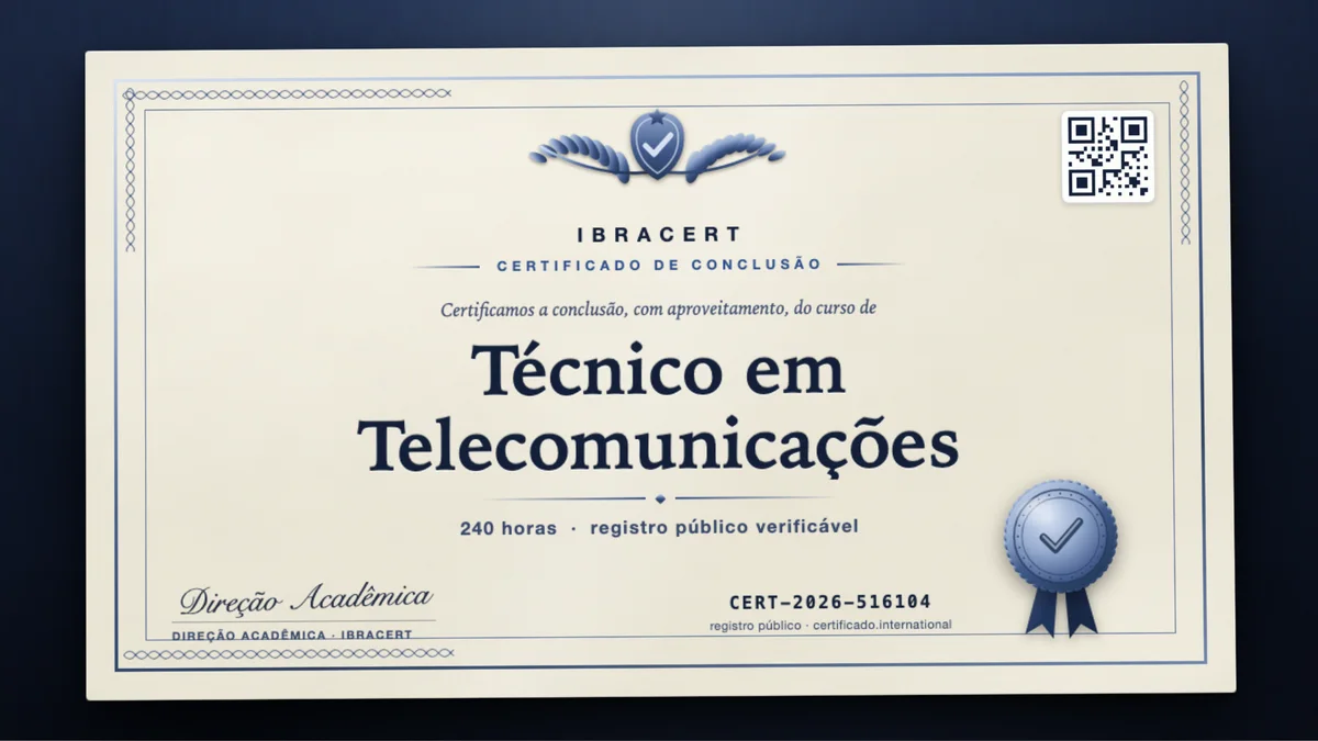 Capa do curso Técnico em Telecomunicações