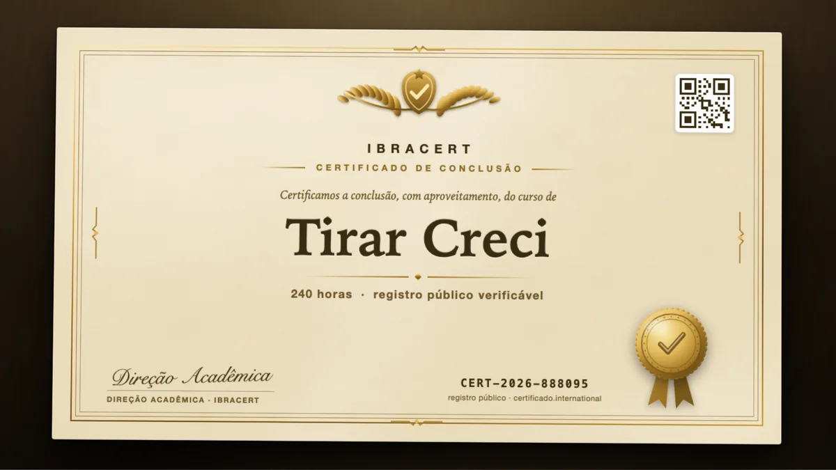 Capa do curso Tirar Creci