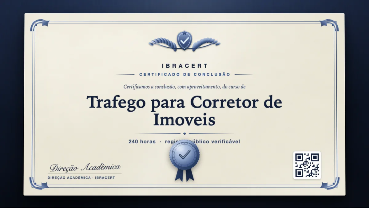 Capa do curso Trafego para Corretor de Imoveis