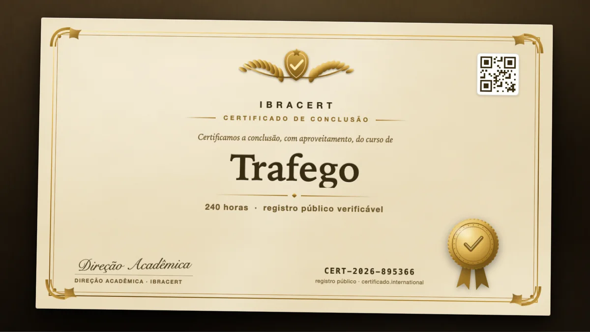 Capa do curso Trafego