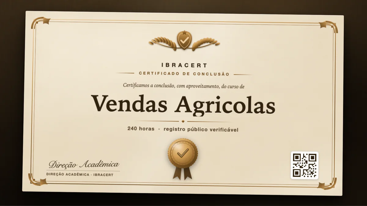 Capa do curso Vendas Agricolas