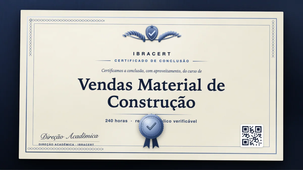 Capa do curso Vendas Material de Construção