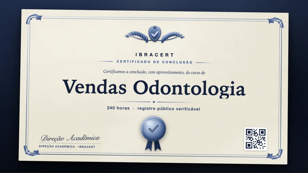 Capa do curso Vendas Odontologia
