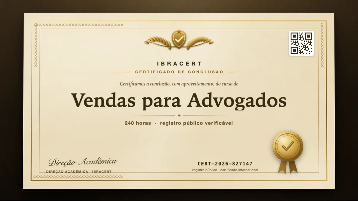 Capa do curso Vendas para Advogados