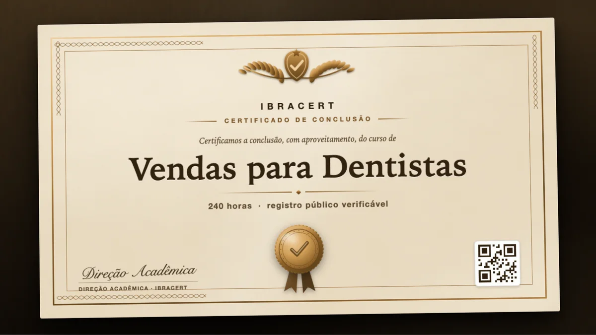 Capa do curso Vendas para Dentistas