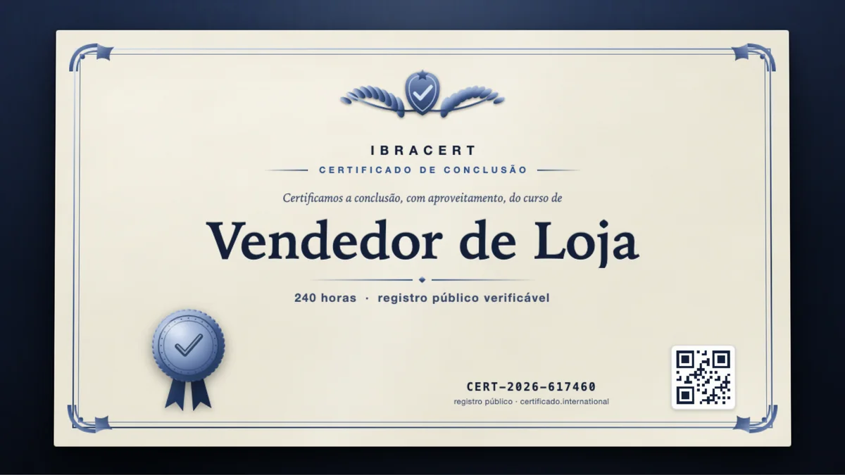 Capa do curso Vendedor de Loja