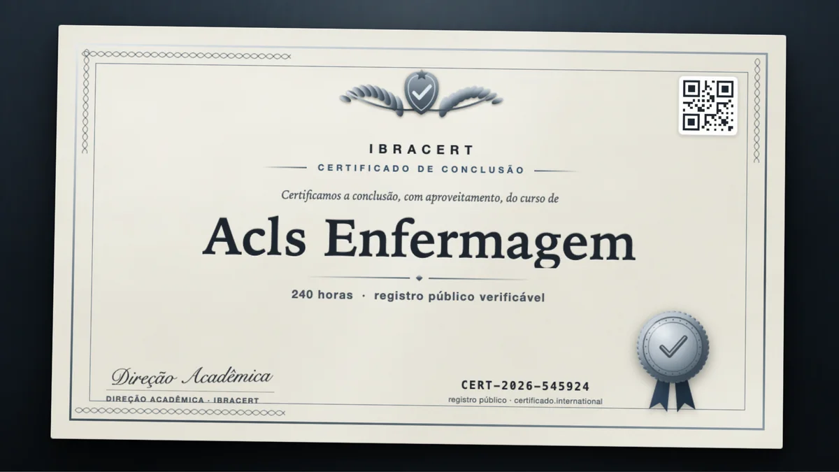 Capa do curso Acls Enfermagem