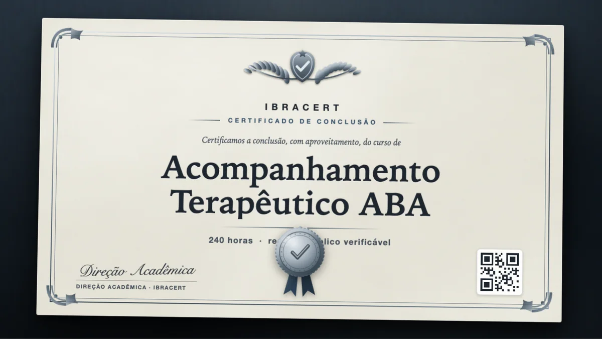 Capa do curso Acompanhamento Terapêutico ABA