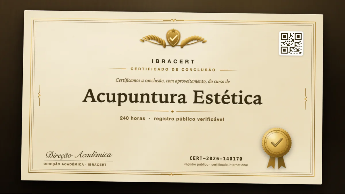 Capa do curso Acupuntura Estética