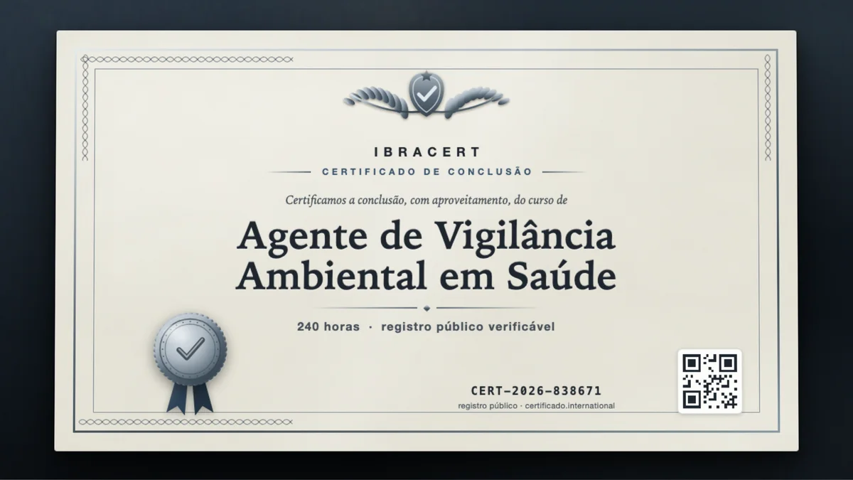 Capa do curso Agente de Vigilância Ambiental em Saúde