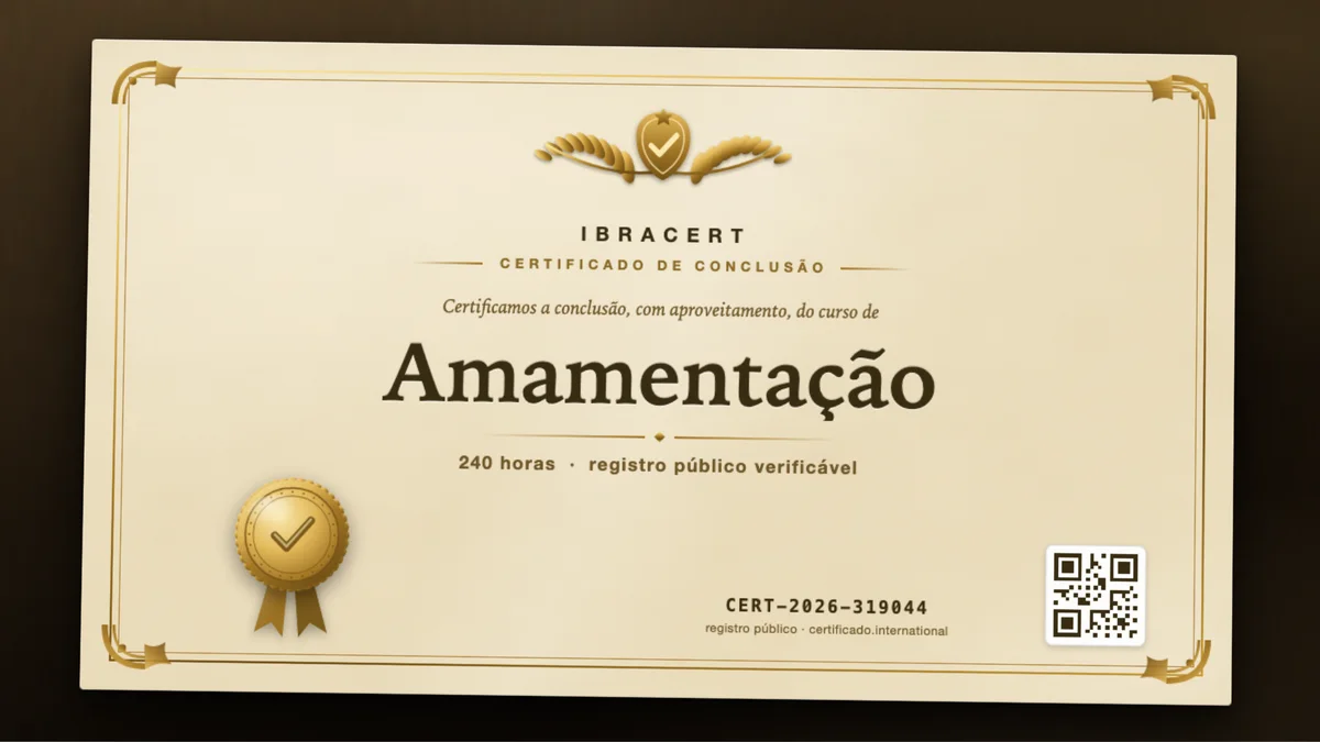 Capa do curso Amamentação