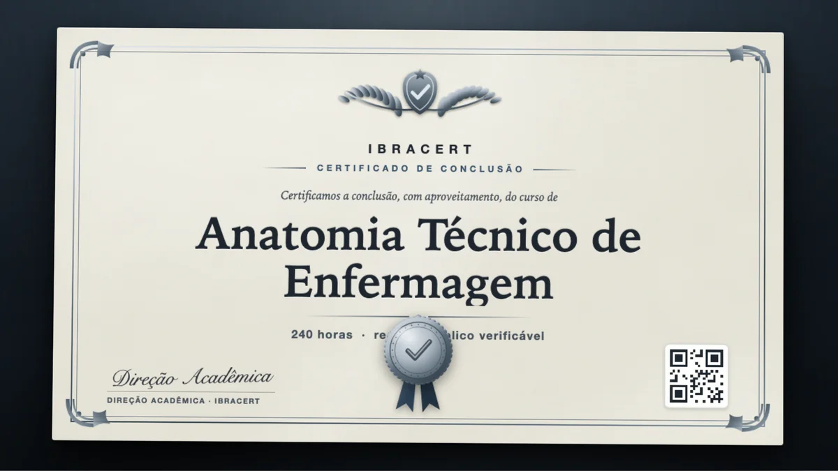 Capa do curso Anatomia Técnico de Enfermagem