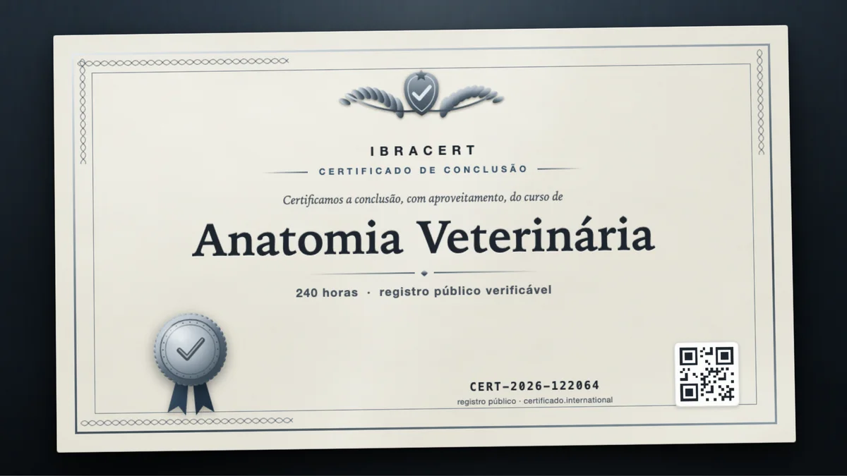 Capa do curso Anatomia Veterinária