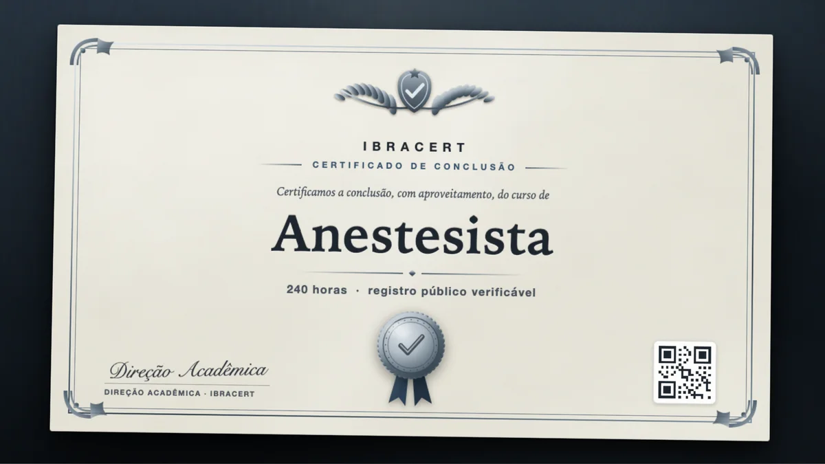 Capa do curso Anestesista