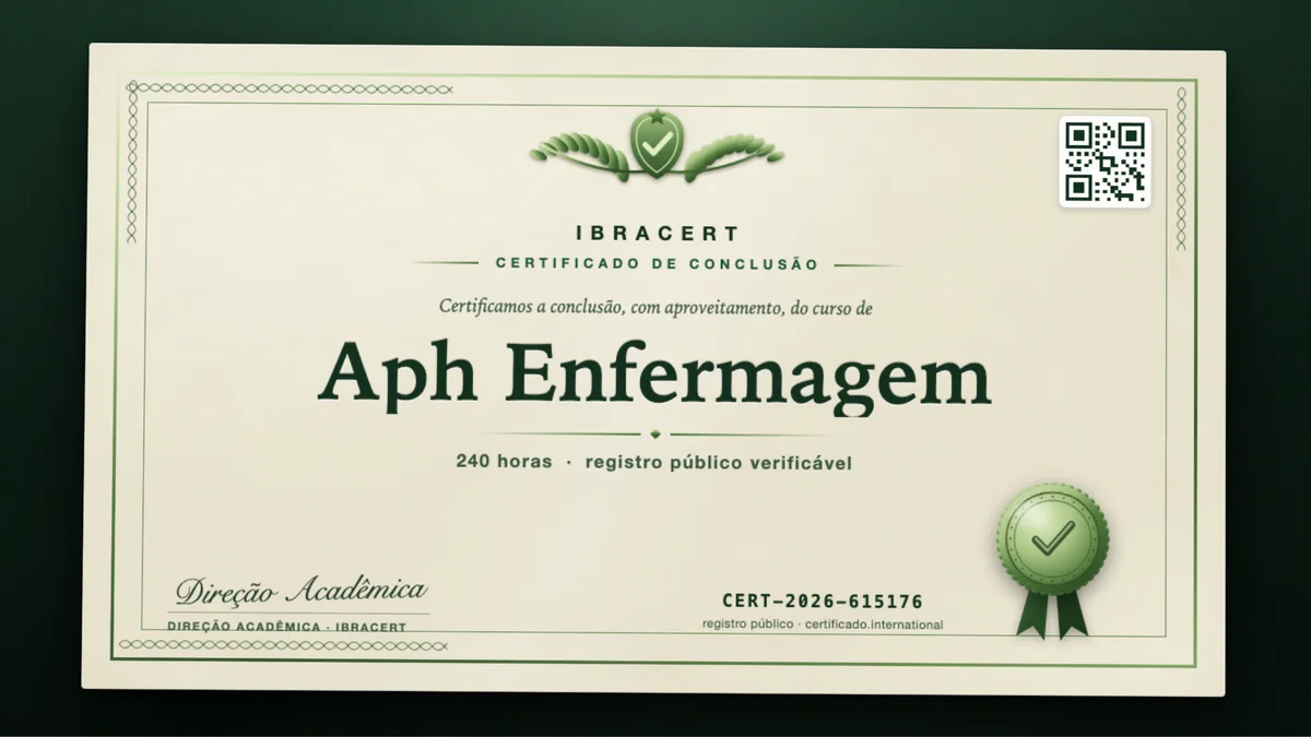 Capa do curso Aph Enfermagem