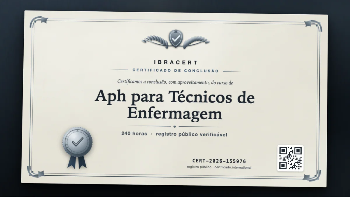 Capa do curso Aph para Técnicos de Enfermagem
