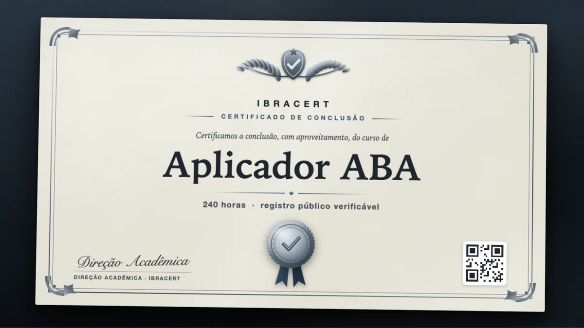 Capa do curso Aplicador ABA