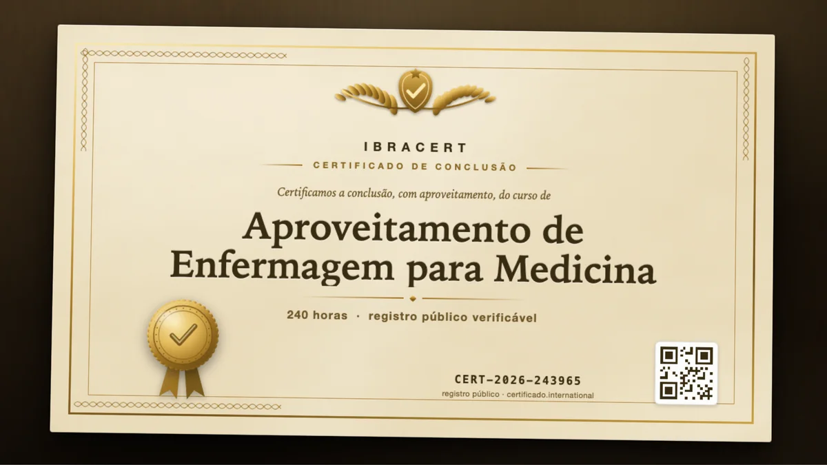 Capa do curso Aproveitamento de Enfermagem para Medicina