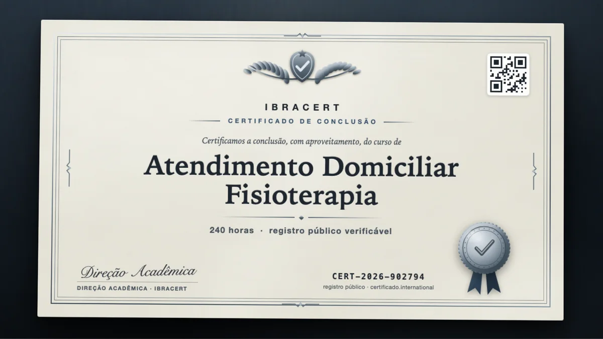 Capa do curso Atendimento Domiciliar Fisioterapia
