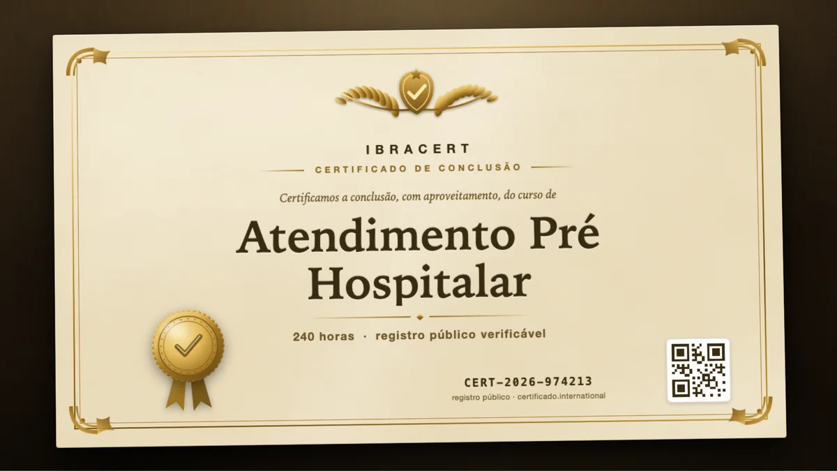 Capa do curso Atendimento Pré Hospitalar