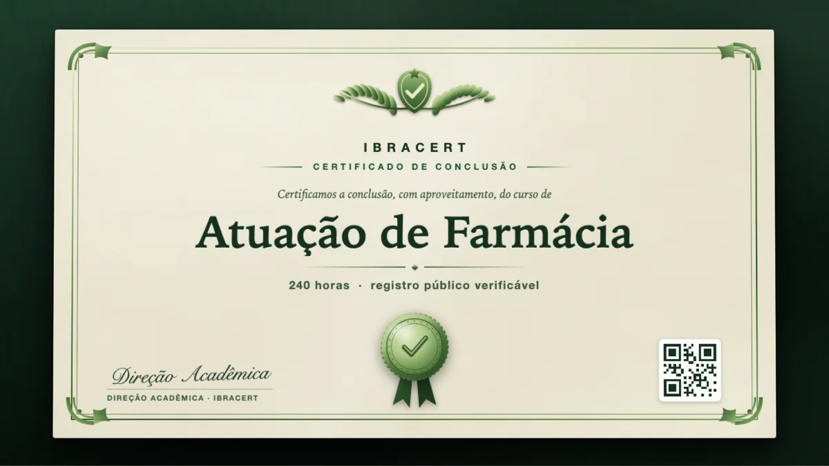 Capa do curso Atuação de Farmácia