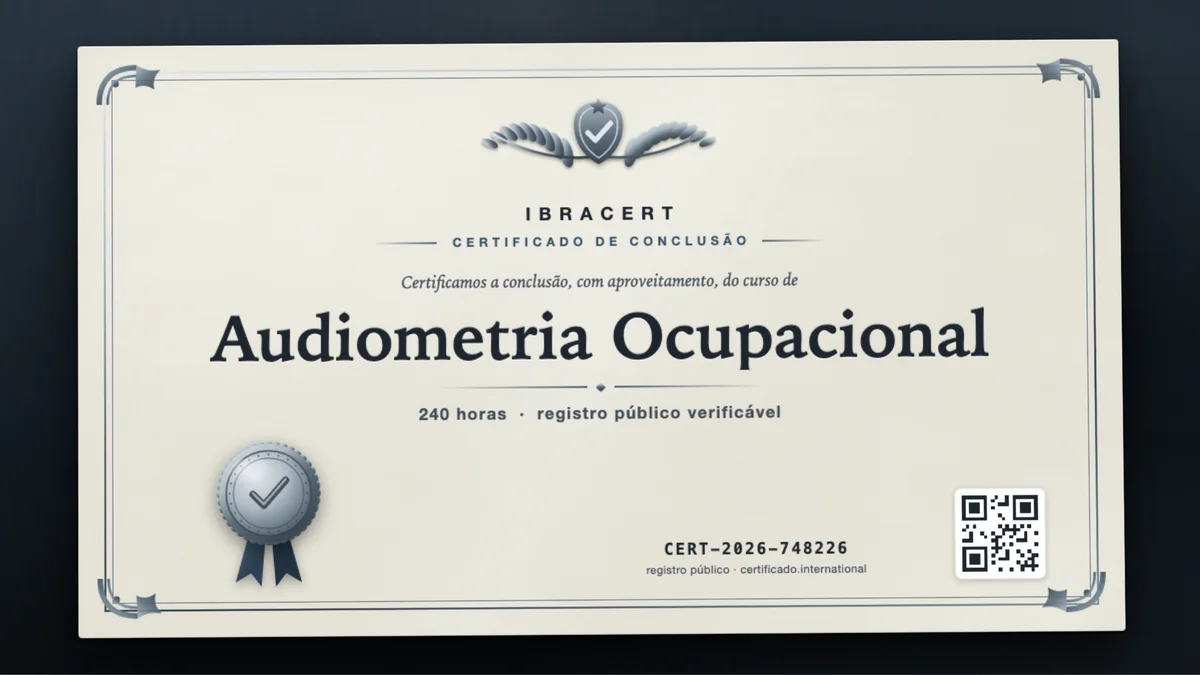 Capa do curso Audiometria Ocupacional