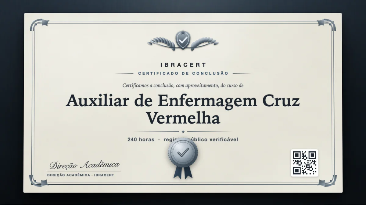 Capa do curso Auxiliar de Enfermagem Cruz Vermelha