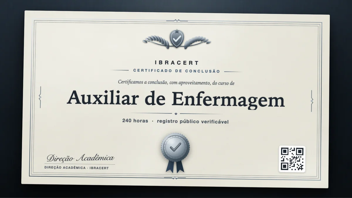 Capa do curso Auxiliar de Enfermagem
