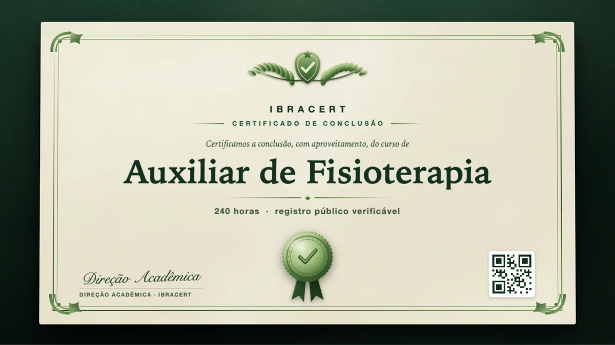 Capa do curso Auxiliar de Fisioterapia