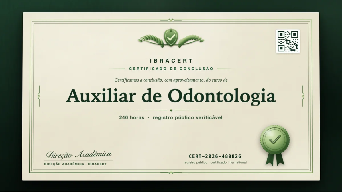 Capa do curso Auxiliar de Odontologia