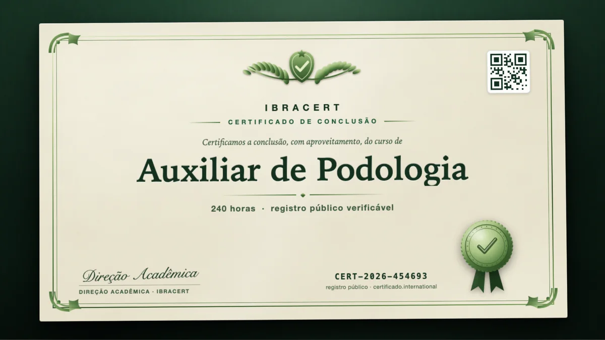 Capa do curso Auxiliar de Podologia