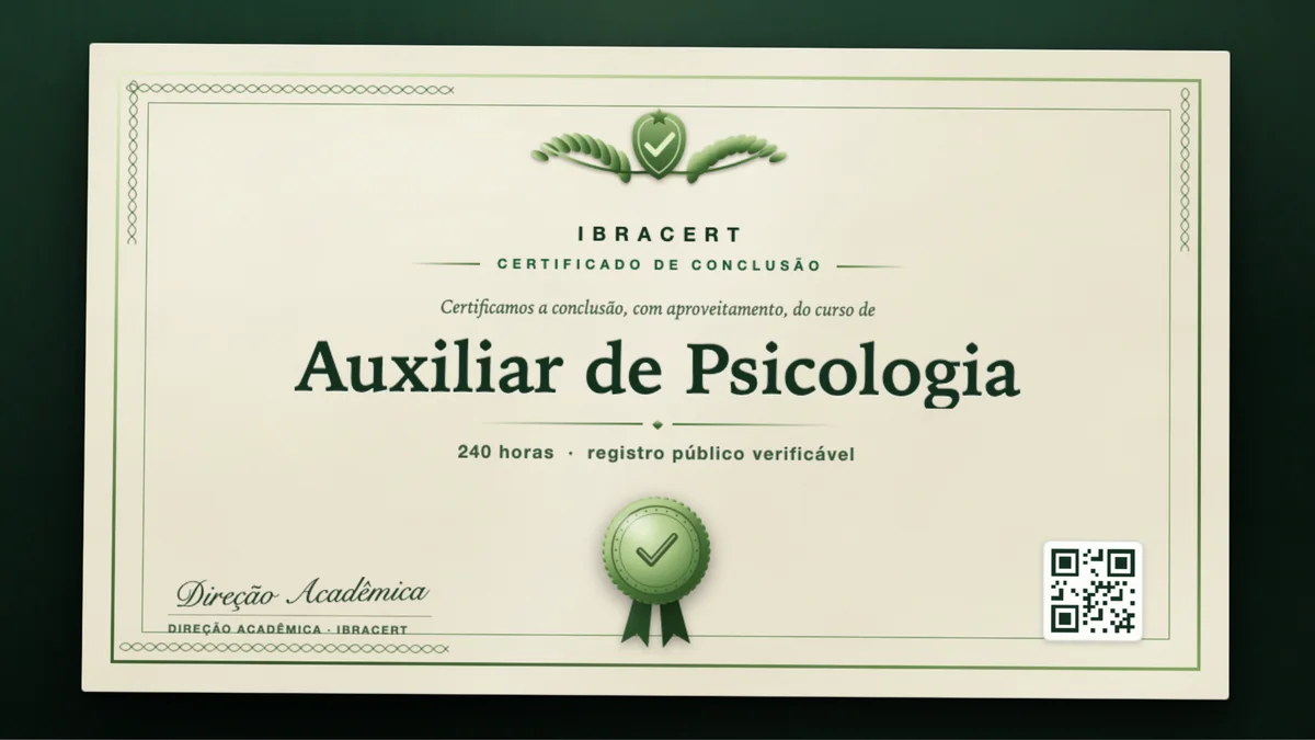 Capa do curso Auxiliar de Psicologia