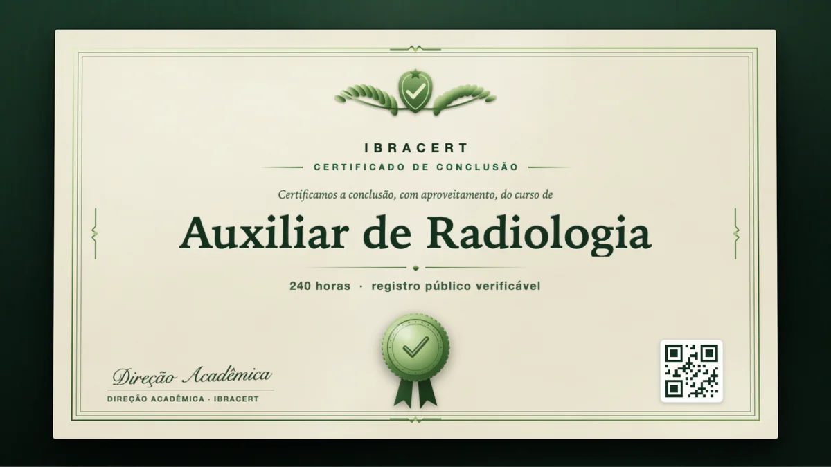 Capa do curso Auxiliar de Radiologia