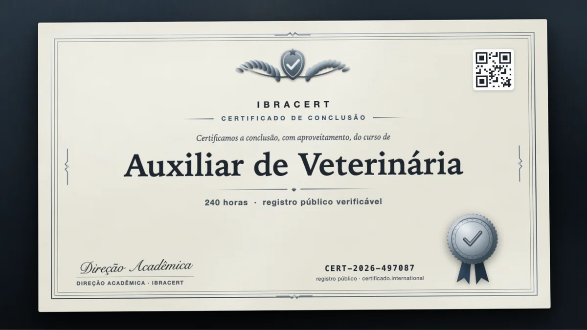 Capa do curso Auxiliar de Veterinária