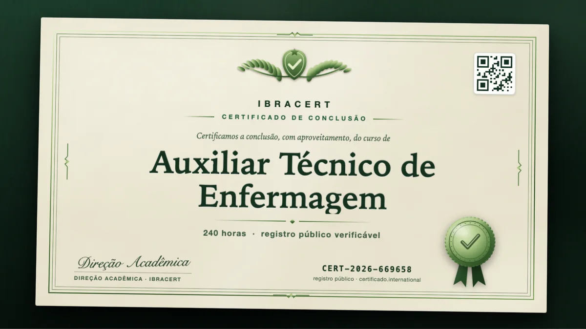 Capa do curso Auxiliar Técnico de Enfermagem