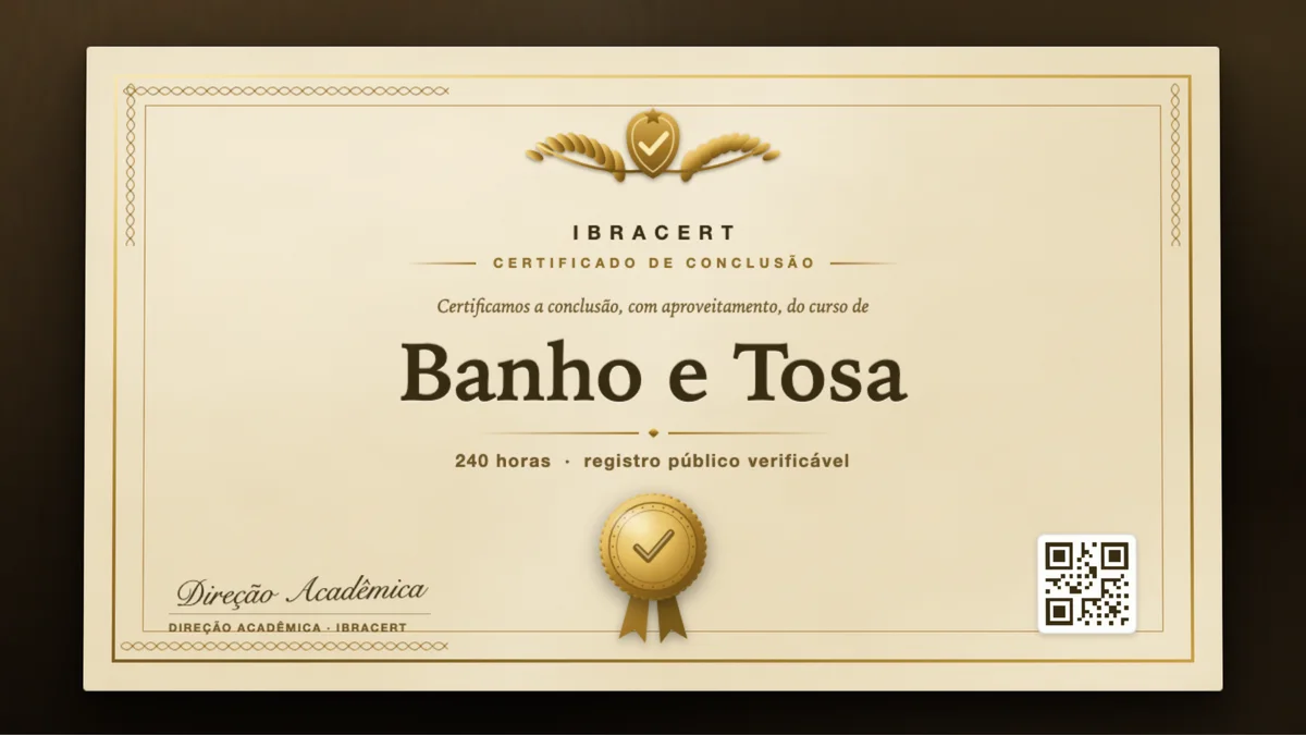 Capa do curso Banho e Tosa