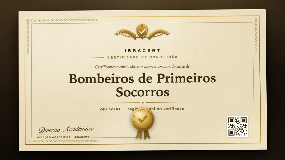 Capa do curso Bombeiros de Primeiros Socorros