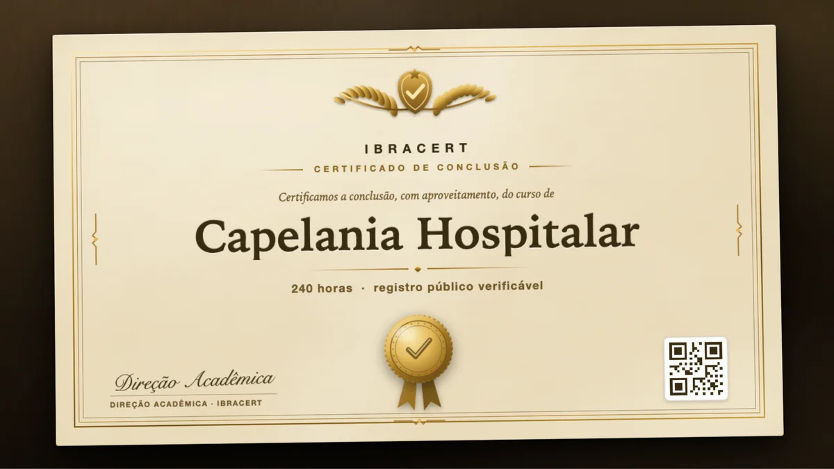 Capa do curso Capelania Hospitalar