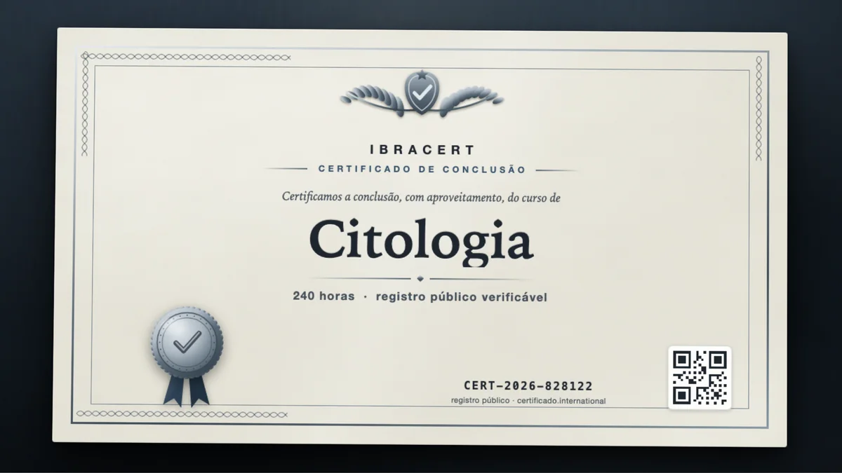 Capa do curso Citologia