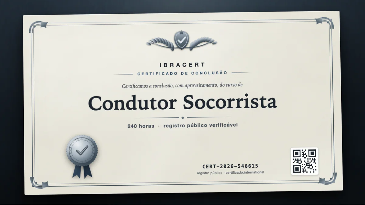 Capa do curso Condutor Socorrista
