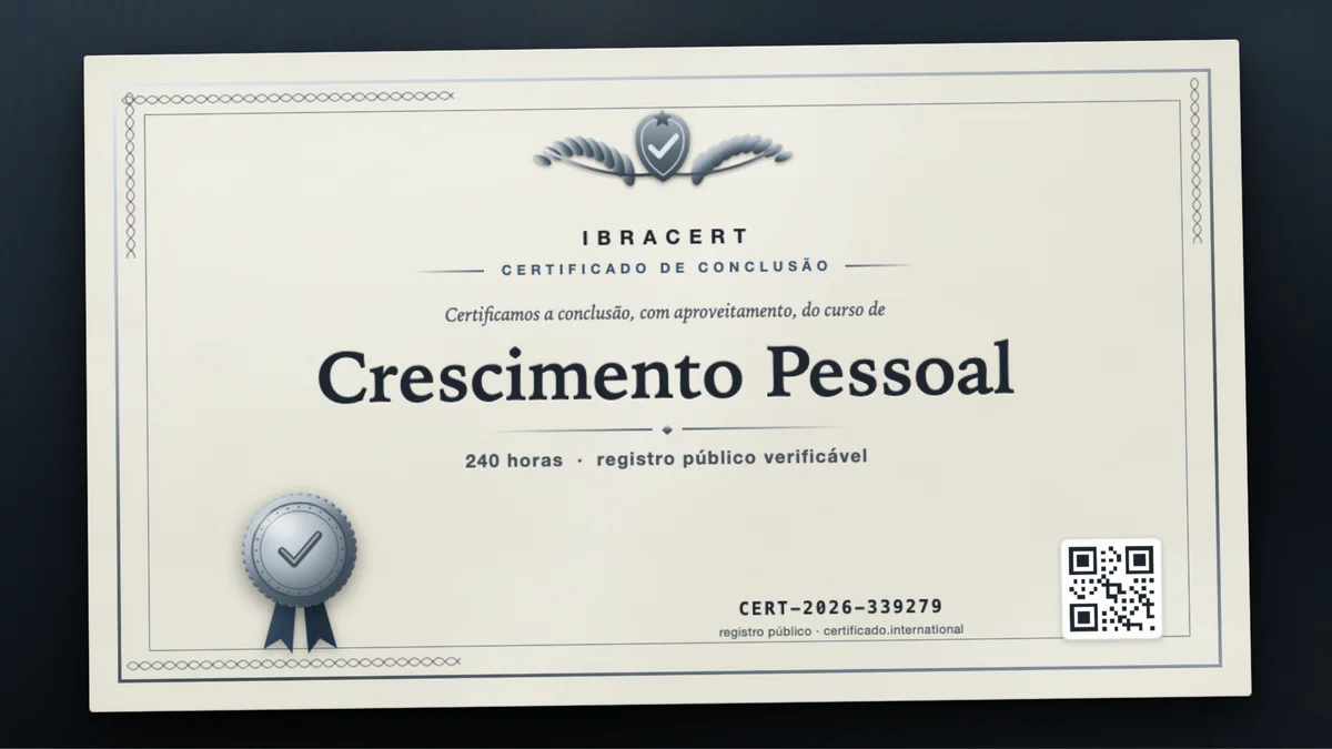 Capa do curso Crescimento Pessoal