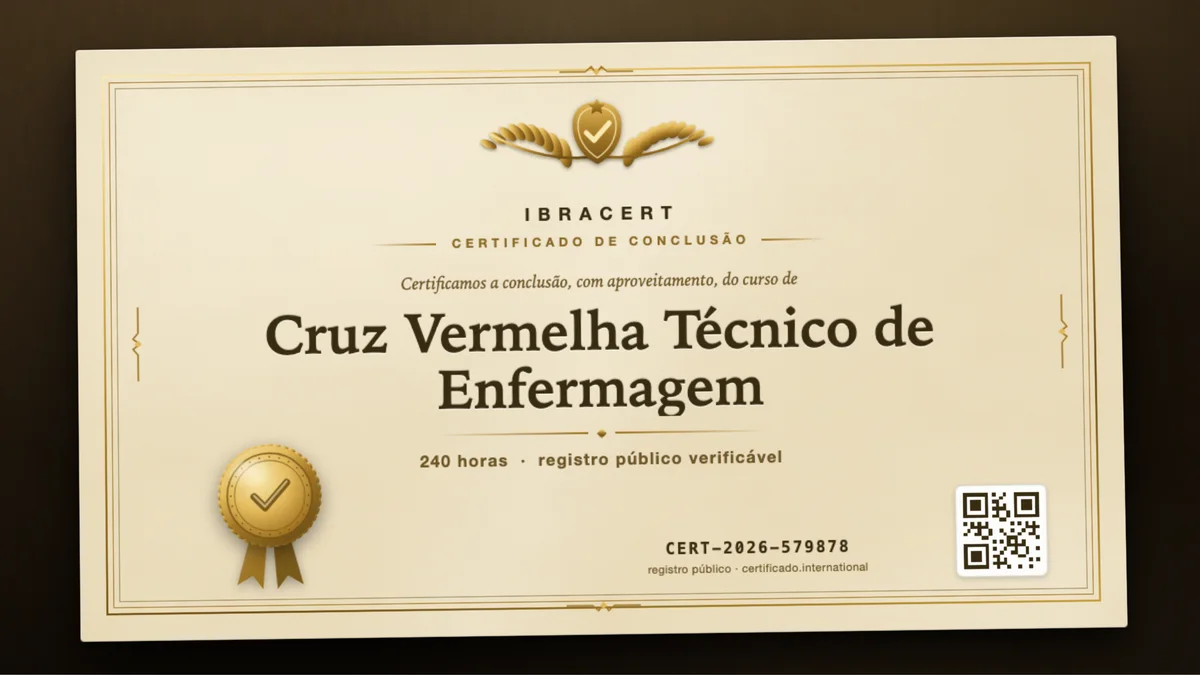 Capa do curso Cruz Vermelha Técnico de Enfermagem