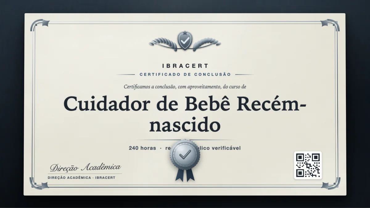 Capa do curso Cuidador de Bebê Recém-nascido