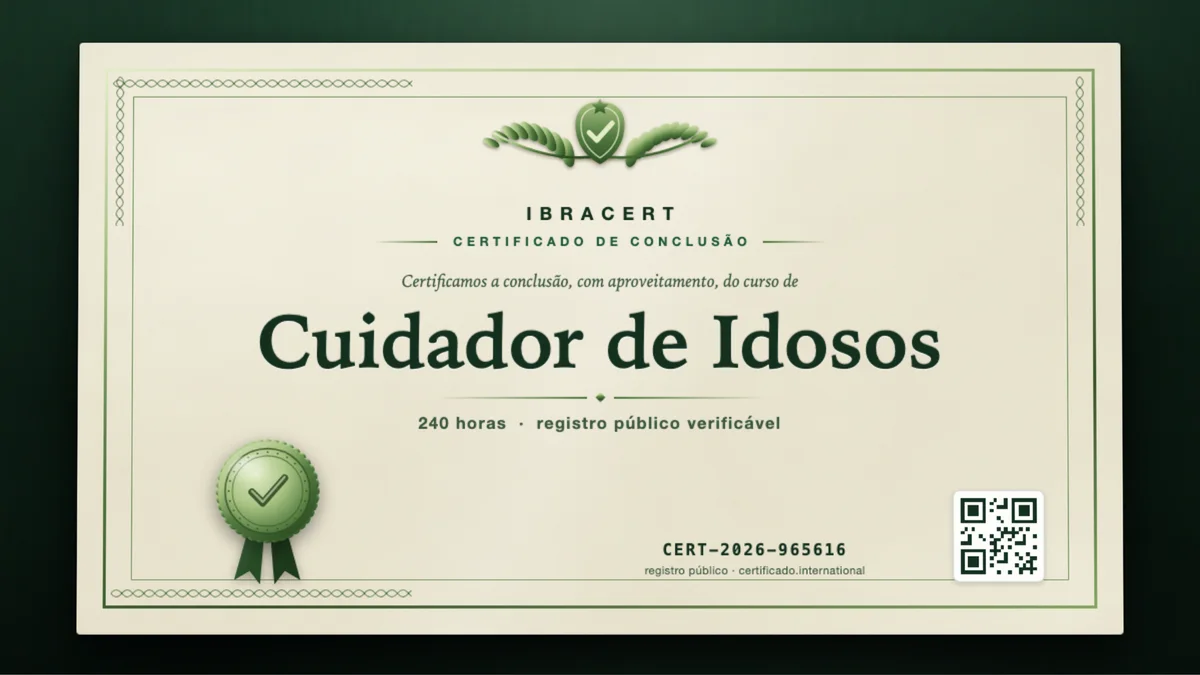 Capa do curso Cuidador de Idosos