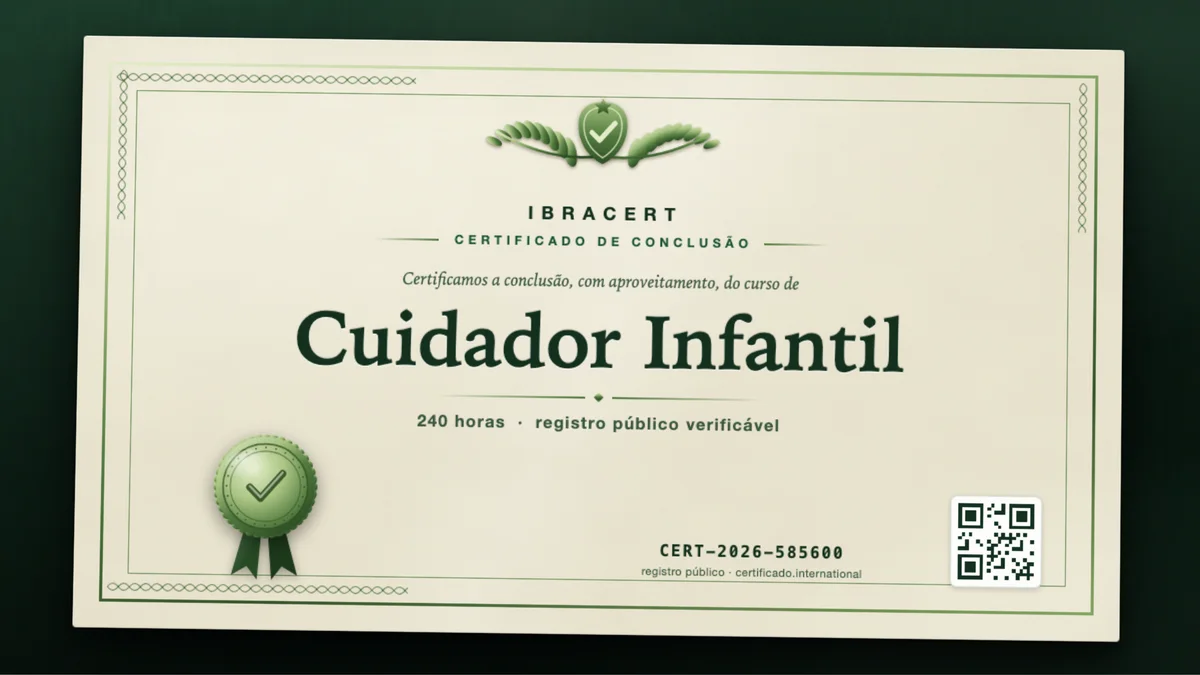 Capa do curso Cuidador Infantil