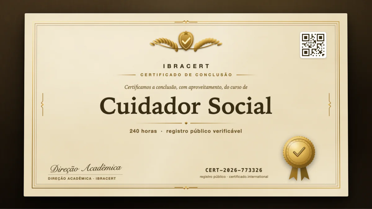 Capa do curso Cuidador Social