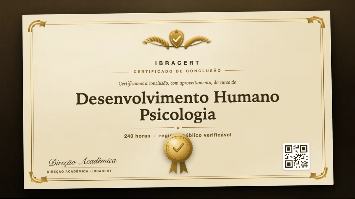 Capa do curso Desenvolvimento Humano Psicologia